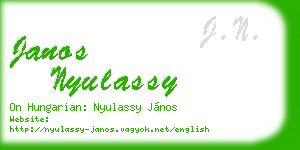 janos nyulassy business card