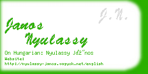 janos nyulassy business card